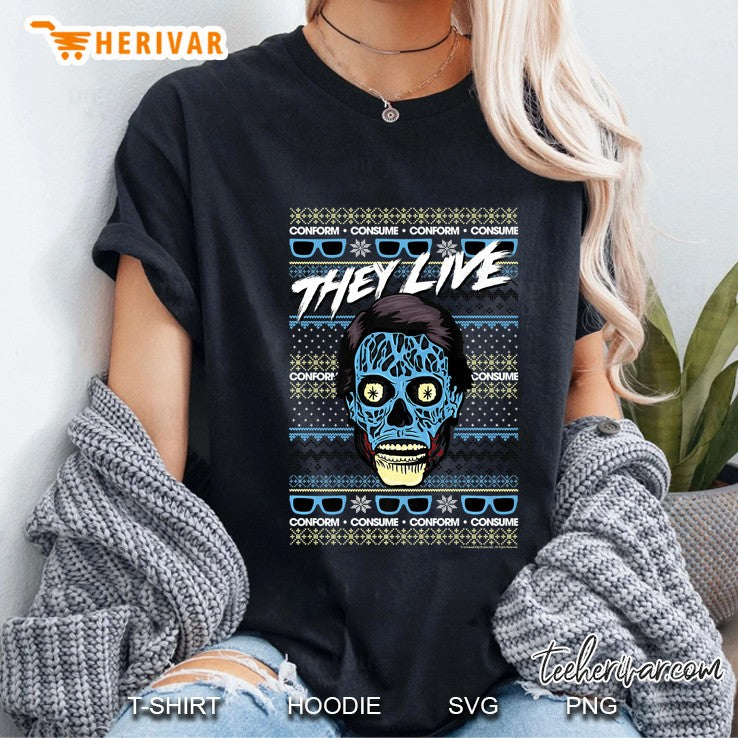 They Live Christmas Alien Ugly Sweater Premium