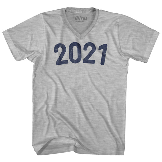 2021 Year Celebration Adult Cotton V-neck T-shirt