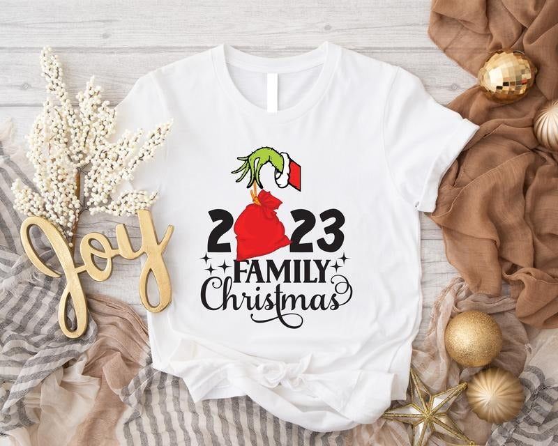 2023 Family Christmas Shirt, Trendy Family Christmas Outfit, Cousin Crew Winter Holiday T-Shirt, Family Gathering Xmas...