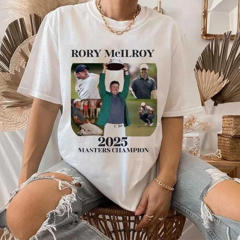2025 Masters Champion Rory McIlroy Shirt, Champion Grand Slam 2025 Rory McIlroy Hoodie, Sweatshirt | UrbanDripWear.com