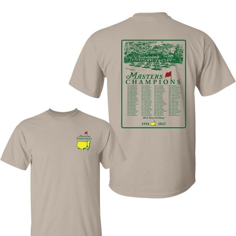 2025 Rry Mclroy Master Augusta National Champs Tshirt, Master Tournament Augusta National Golf Clubs 2025 Shirt, The...