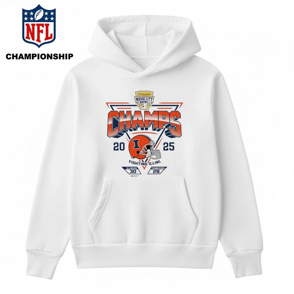 2025 TRansperfect Music City Bowl Illinois Champs Score Shirt