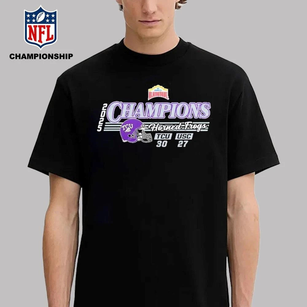 2025 Valero Alamo Bowl Champions TCU Horned Frogs Shirt