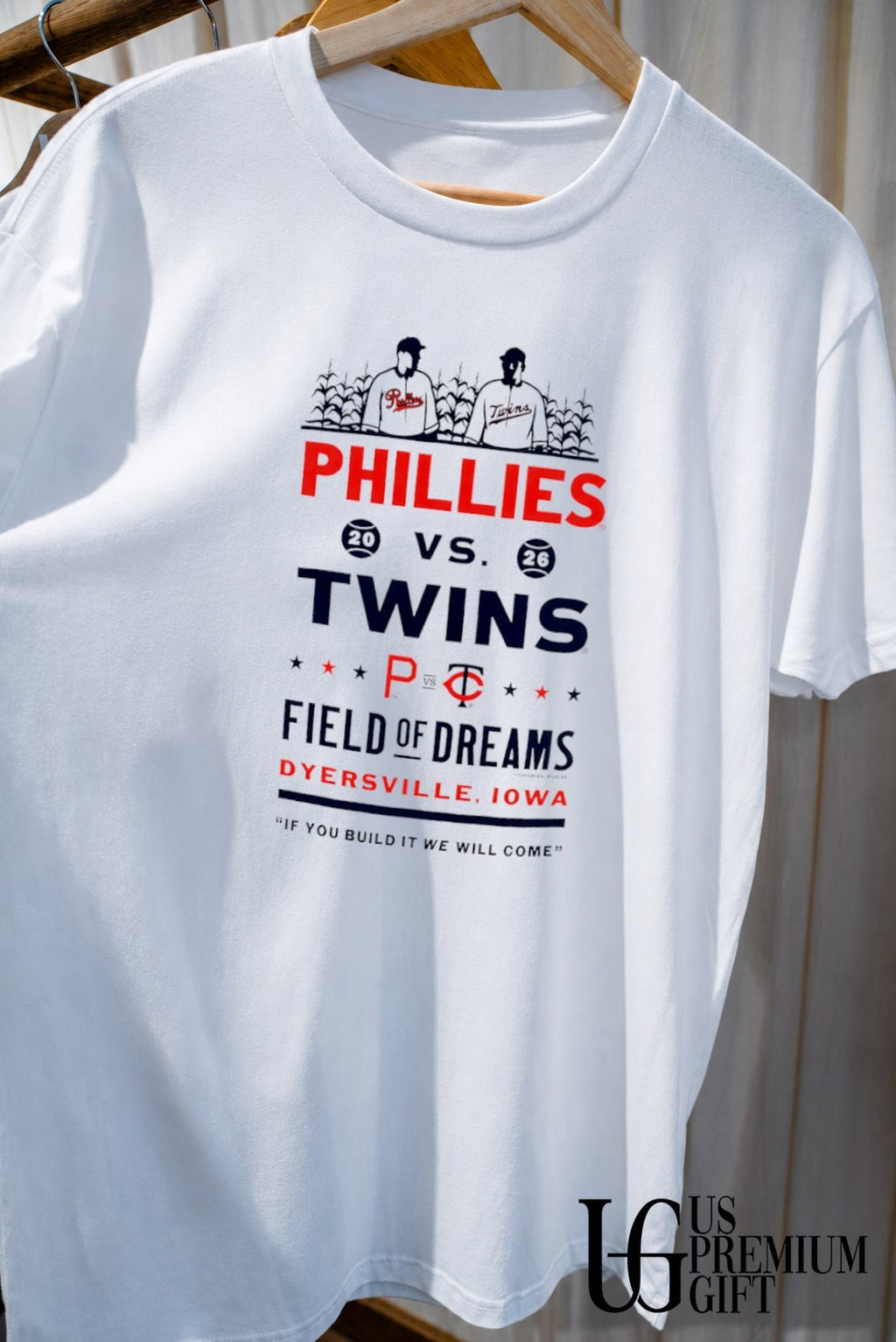 2026 Field of Dreams Game Philadelphia Phillies and Minnesota Twins if you build it we will come shirt