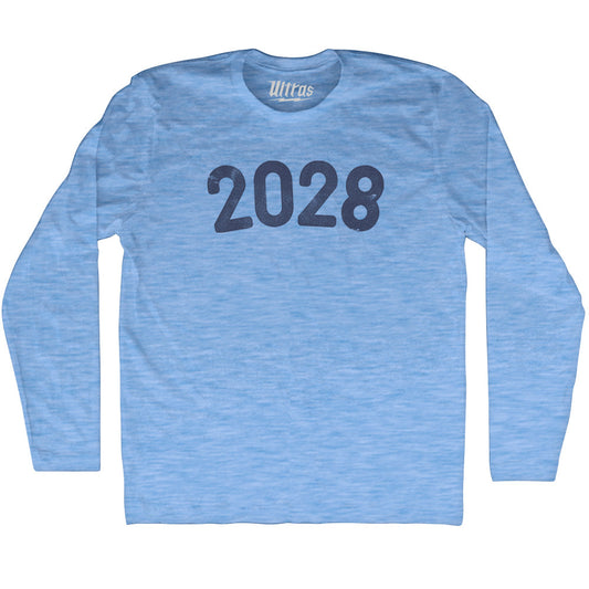 2028 Year Celebration Adult Tri-Blend Long Sleeve T-shirt Style004