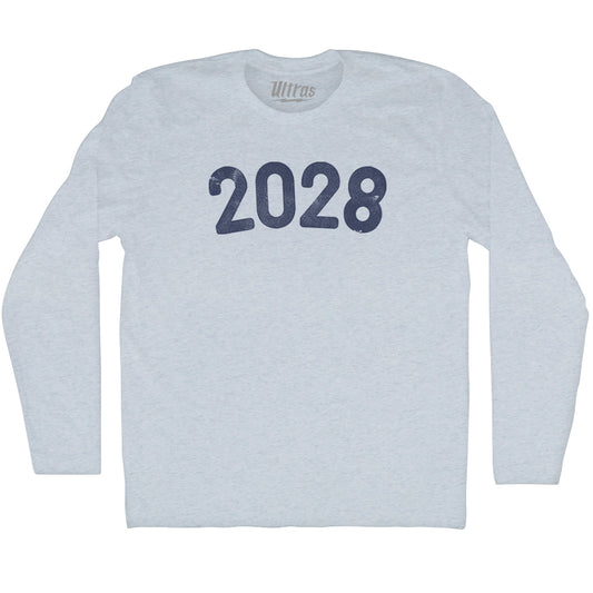 2028 Year Celebration Adult Tri-Blend Long Sleeve T-shirt Style003