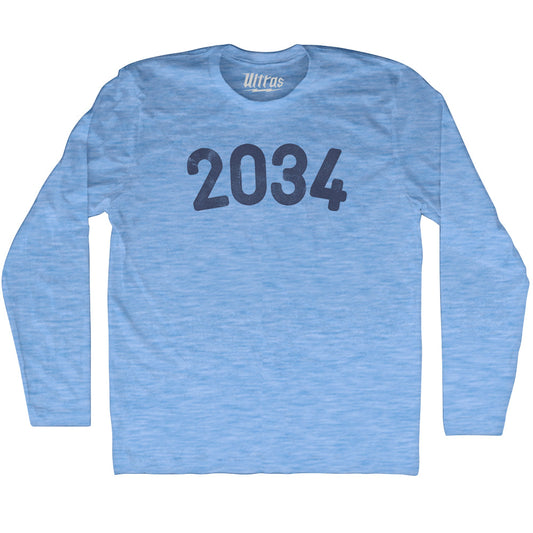 2034 Year Celebration Adult Tri-Blend Long Sleeve T-shirt Style004