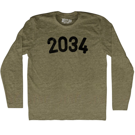 2034 Year Celebration Adult Tri-Blend Long Sleeve T-shirt
