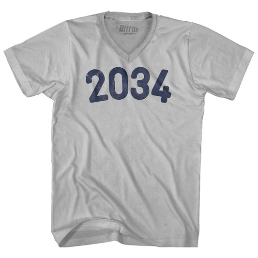 2034 Year Celebration Adult Tri-Blend V-neck T-shirt Style005