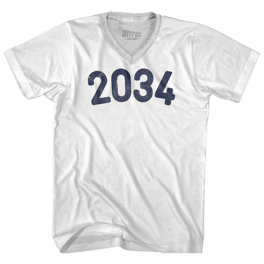 2034 Year Celebration Adult Tri-Blend V-neck T-shirt Style006