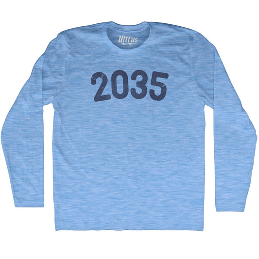 2035 Year Celebration Adult Tri-Blend Long Sleeve T-shirt Style004