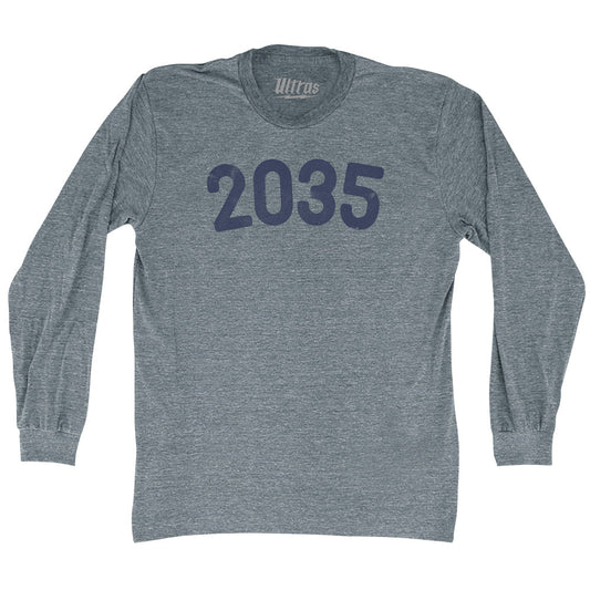 2035 Year Celebration Adult Tri-Blend Long Sleeve T-shirt Style002