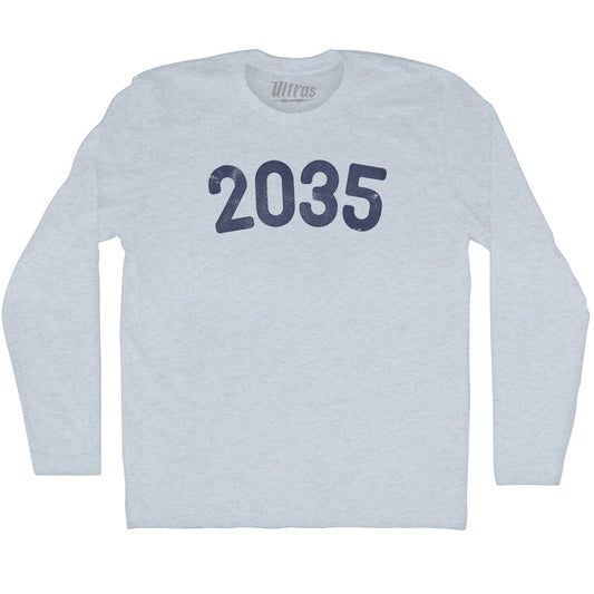 2035 Year Celebration Adult Tri-Blend Long Sleeve T-shirt Style003