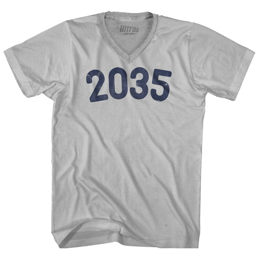 2035 Year Celebration Adult Tri-Blend V-neck T-shirt Style005