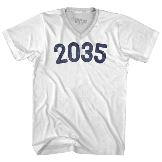 2035 Year Celebration Adult Tri-Blend V-neck T-shirt Style006