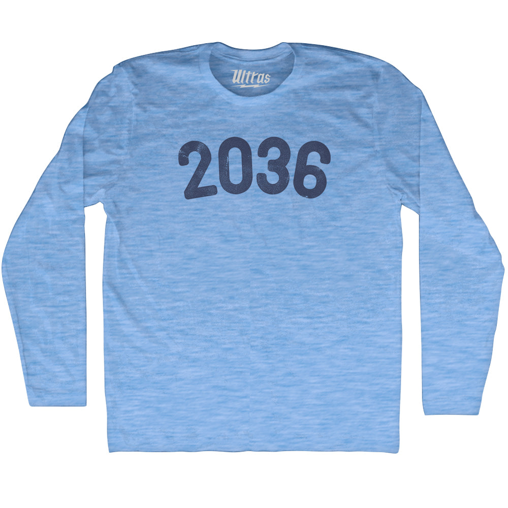 2036 Year Celebration Adult Tri-Blend Long Sleeve T-shirt Style004