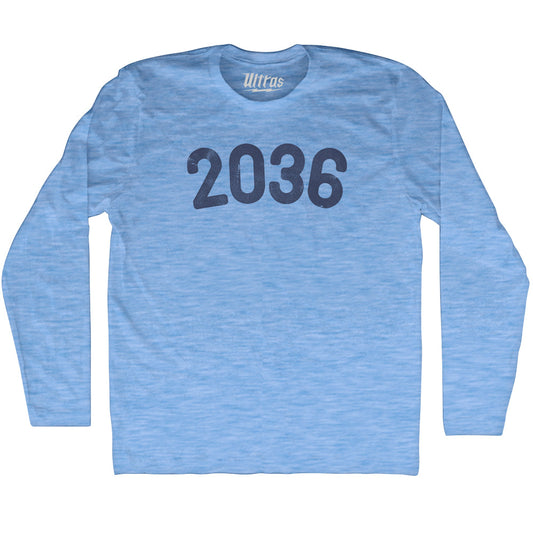 2036 Year Celebration Adult Tri-Blend Long Sleeve T-shirt Style004