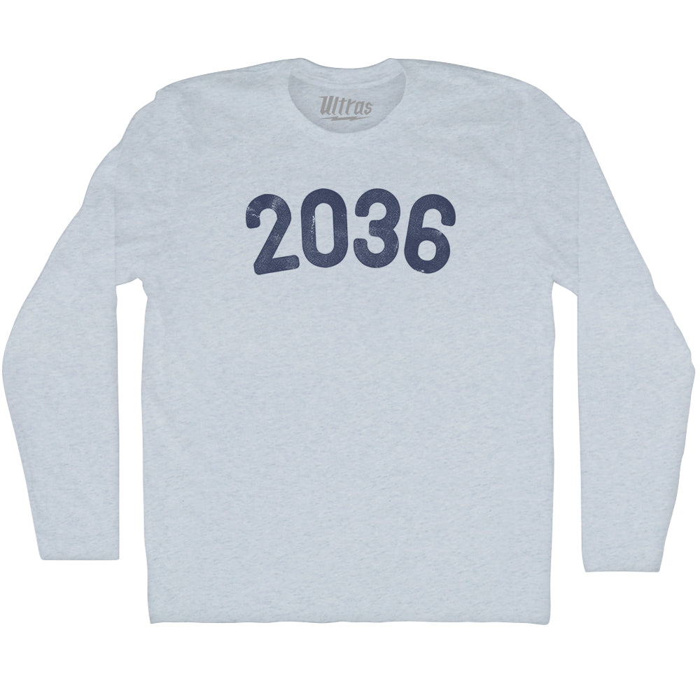 2036 Year Celebration Adult Tri-Blend Long Sleeve T-shirt Style003