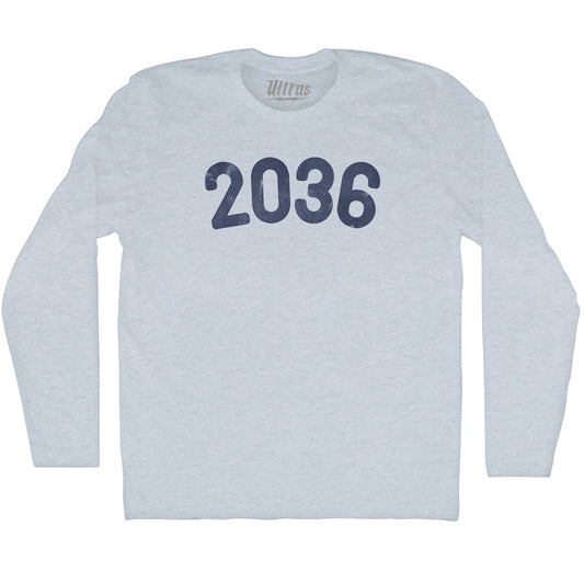 2036 Year Celebration Adult Tri-Blend Long Sleeve T-shirt Style003