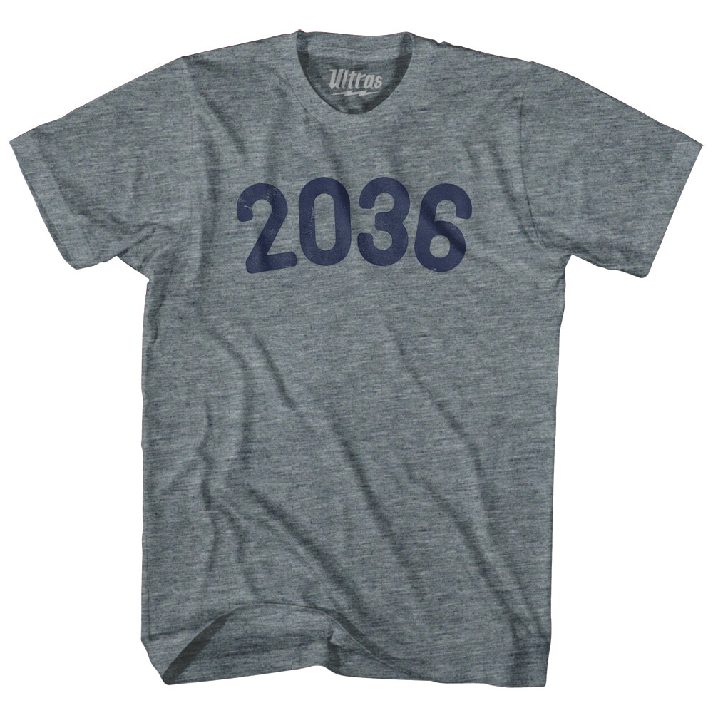 2036 Year Celebration Womens Tri-Blend Junior Cut T-Shirt
