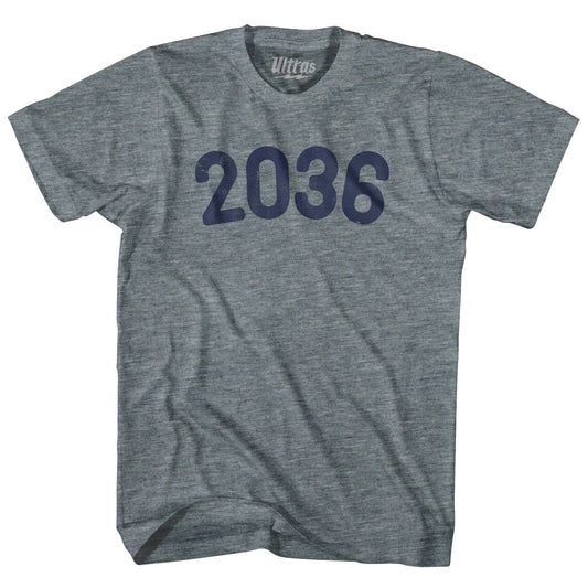 2036 Year Celebration Womens Tri-Blend Junior Cut T-Shirt