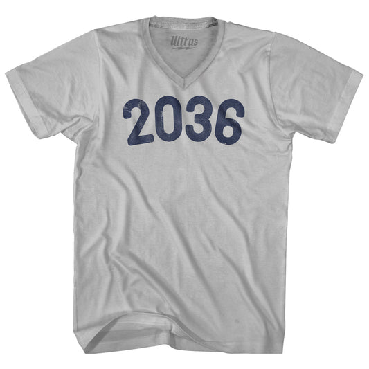 2036 Year Celebration Adult Tri-Blend V-neck T-shirt Style005