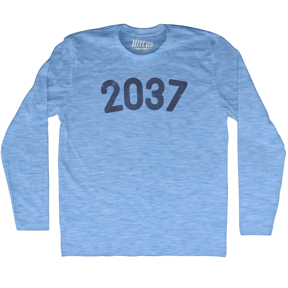 2037 Year Celebration Adult Tri-Blend Long Sleeve T-shirt Style004