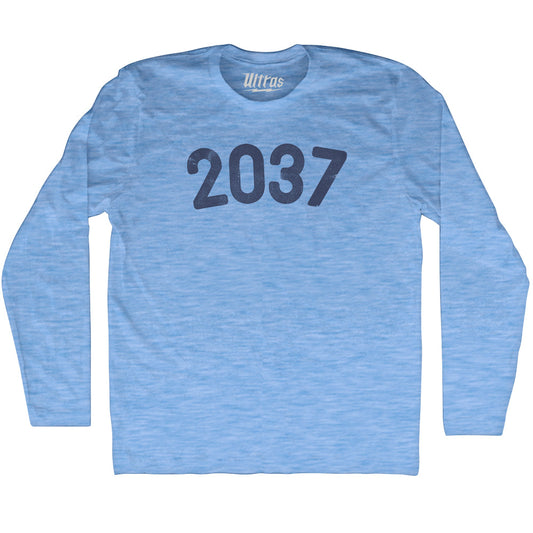 2037 Year Celebration Adult Tri-Blend Long Sleeve T-shirt Style004