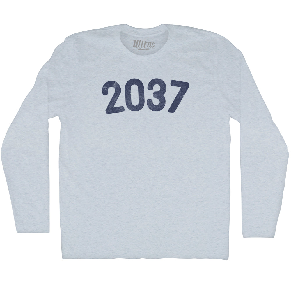 2037 Year Celebration Adult Tri-Blend Long Sleeve T-shirt Style003