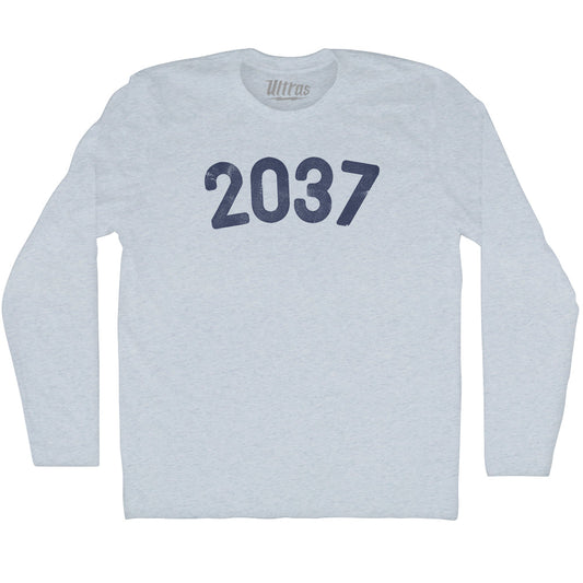 2037 Year Celebration Adult Tri-Blend Long Sleeve T-shirt Style003