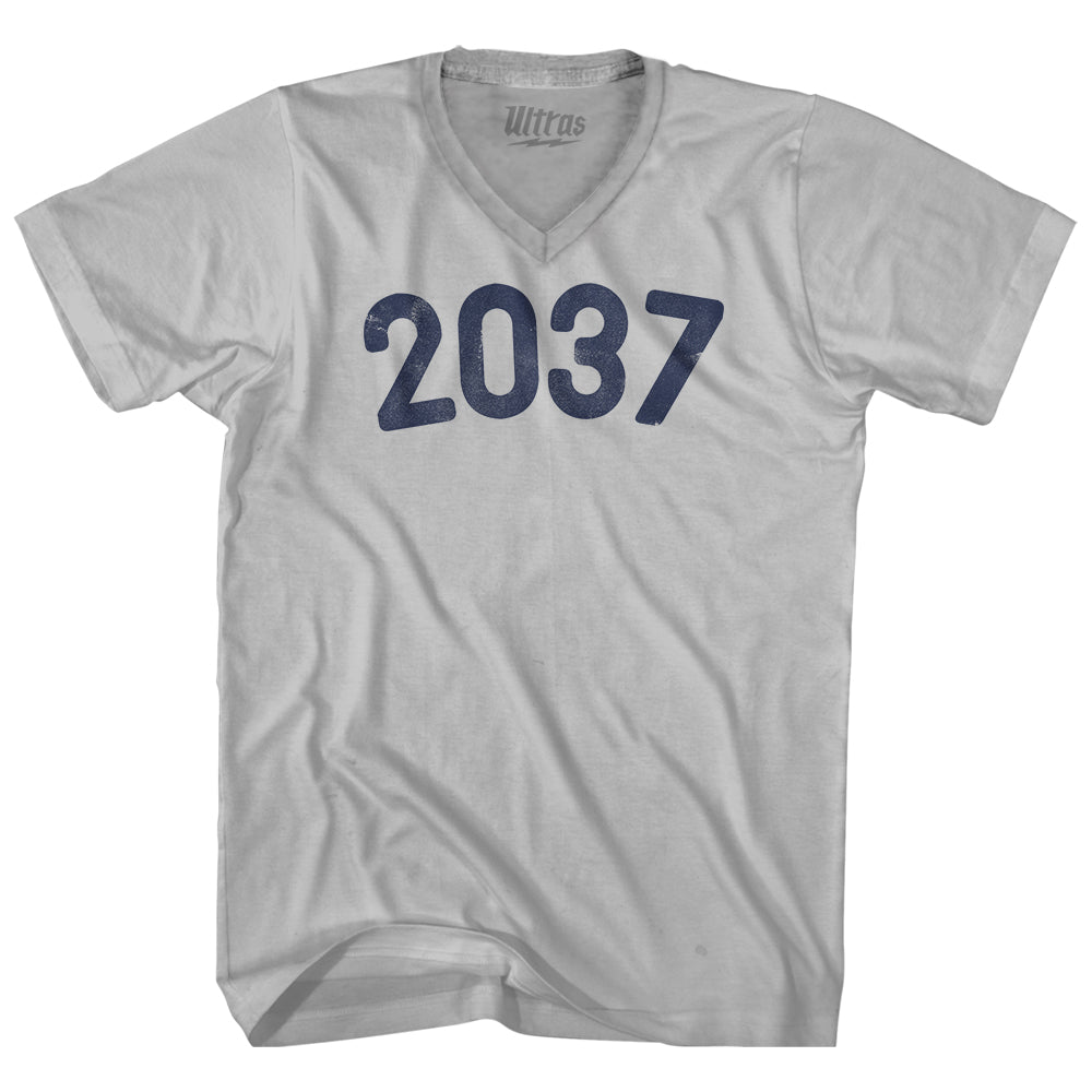 2037 Year Celebration Adult Tri-Blend V-neck T-shirt Style005