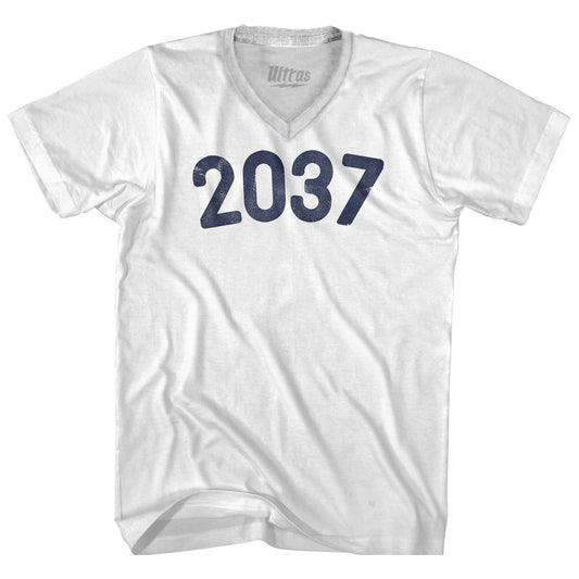2037 Year Celebration Adult Tri-Blend V-neck T-shirt Style006