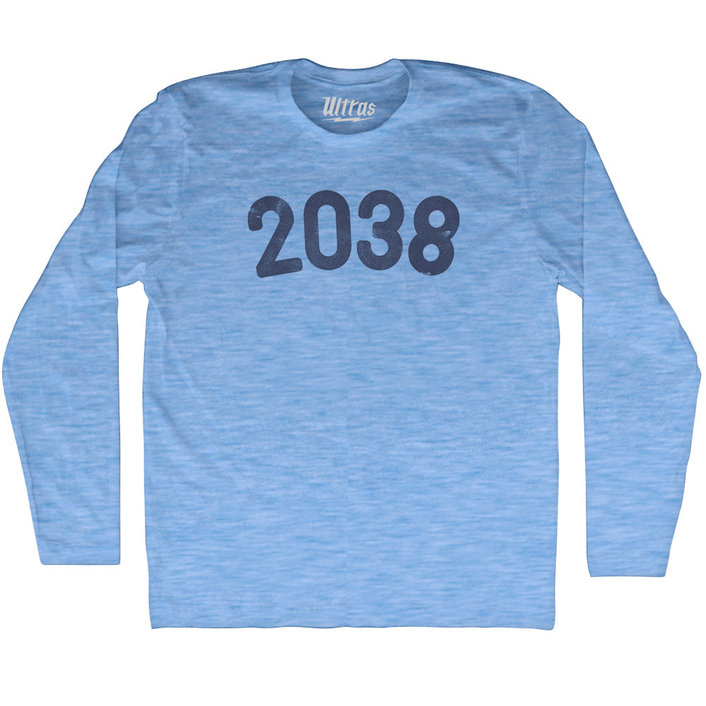 2038 Year Celebration Adult Tri-Blend Long Sleeve T-shirt Style004
