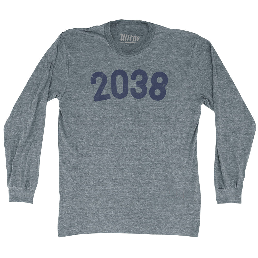 2038 Year Celebration Adult Tri-Blend Long Sleeve T-shirt Style002