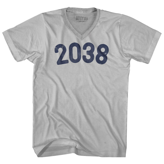 2038 Year Celebration Adult Tri-Blend V-neck T-shirt Style005