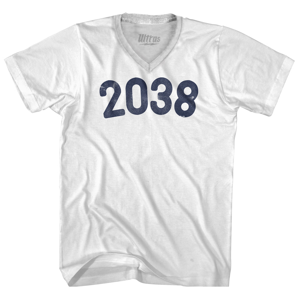 2038 Year Celebration Adult Tri-Blend V-neck T-shirt Style006