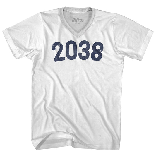 2038 Year Celebration Adult Tri-Blend V-neck T-shirt Style006