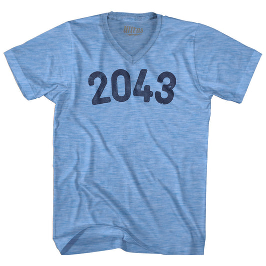 2043 Year Celebration Adult Tri-Blend V-neck T-shirt Style001