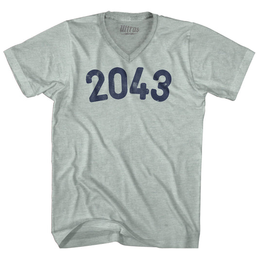 2043 Year Celebration Adult Tri-Blend V-neck T-shirt Style002