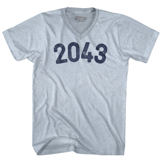 2043 Year Celebration Adult Tri-Blend V-neck T-shirt Style004