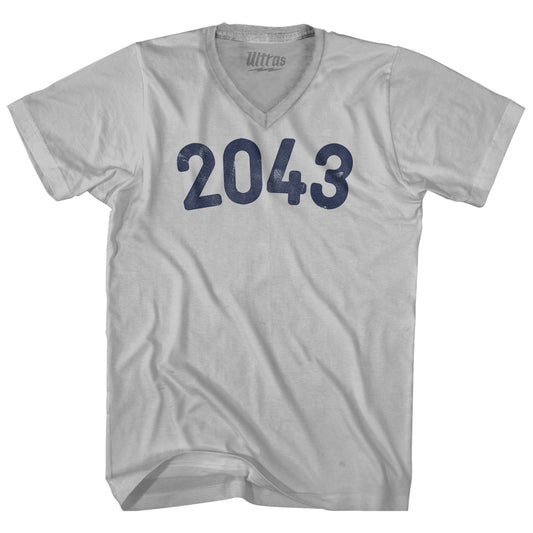 2043 Year Celebration Adult Tri-Blend V-neck T-shirt Style005