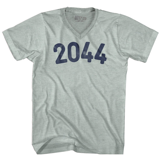 2044 Year Celebration Adult Tri-Blend V-neck T-shirt Style002