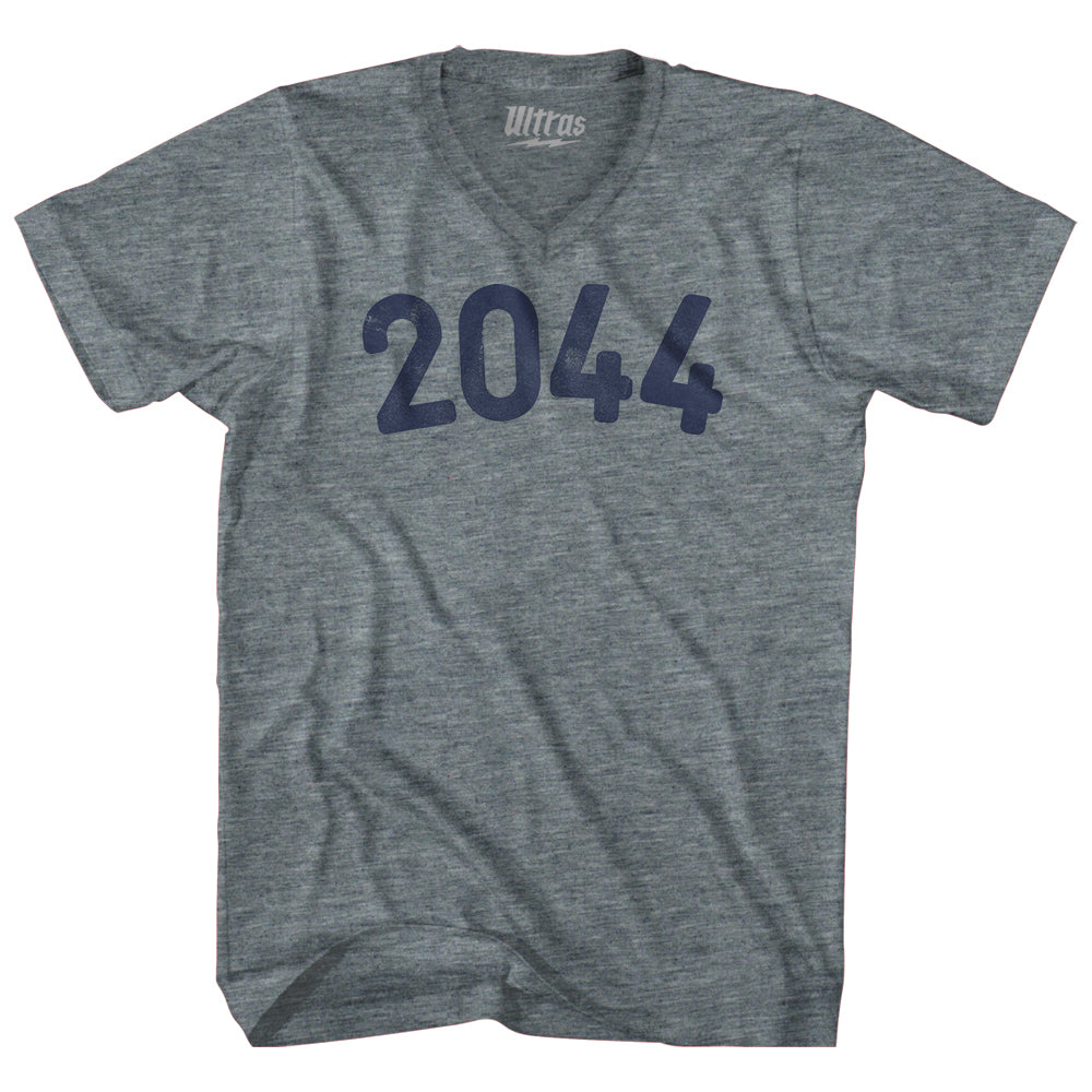 2044 Year Celebration Adult Tri-Blend V-neck T-shirt