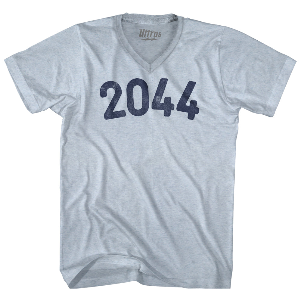 2044 Year Celebration Adult Tri-Blend V-neck T-shirt Style004