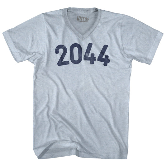 2044 Year Celebration Adult Tri-Blend V-neck T-shirt Style004