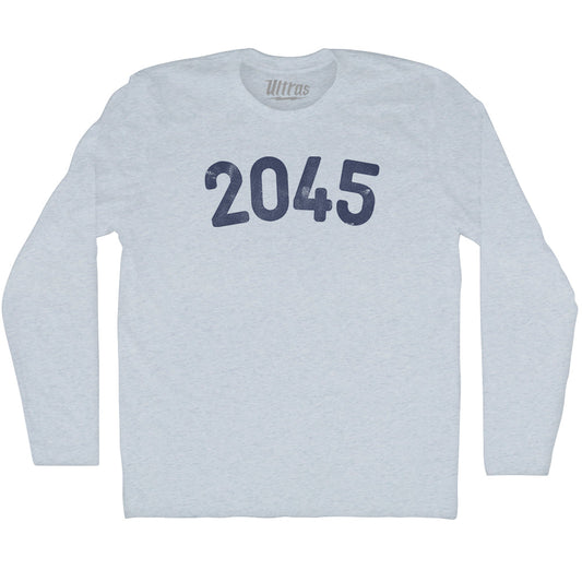 2045 Year Celebration Adult Tri-Blend Long Sleeve T-shirt Style003