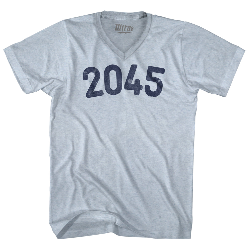 2045 Year Celebration Adult Tri-Blend V-neck T-shirt Style004