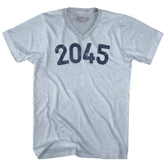 2045 Year Celebration Adult Tri-Blend V-neck T-shirt Style004