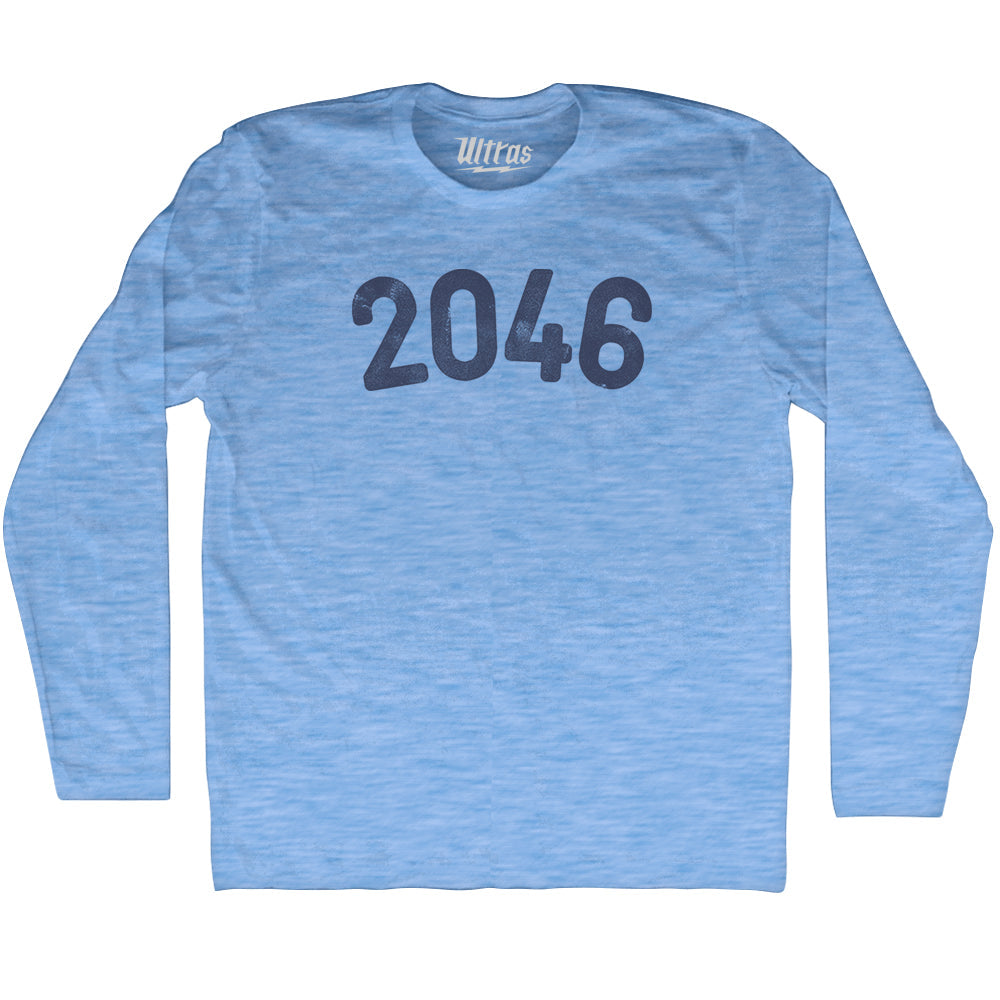 2046 Year Celebration Adult Tri-Blend Long Sleeve T-shirt Style004