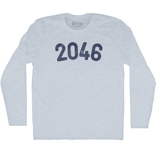 2046 Year Celebration Adult Tri-Blend Long Sleeve T-shirt Style003